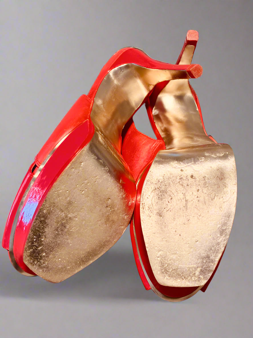 BeBe Red Hot Stilettos - Size 7